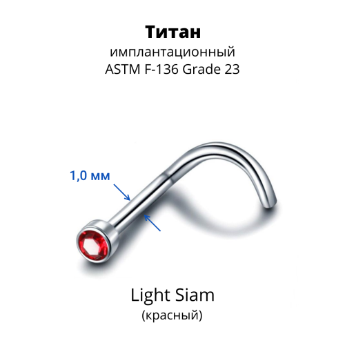 Нострила улитка. Титан, кристаллическая вставка. UNSCJ2