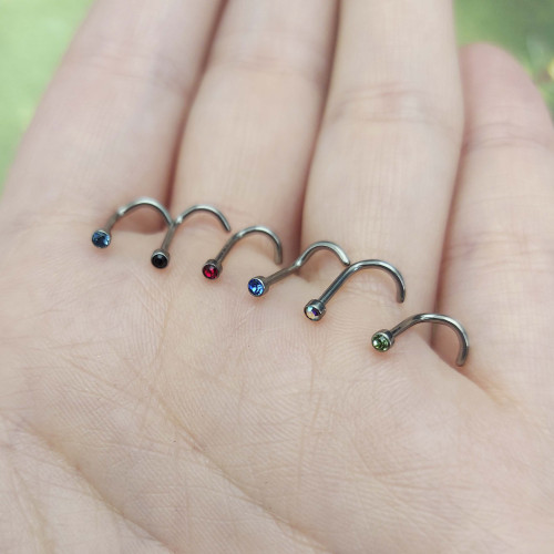 Нострила улитка. Титан, кристаллическая вставка. UNSCJ2