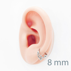 Кольцо-спираль сегментное 1,2 мм кликер. Титан. HSEGTAJ014