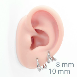 Кольцо-спираль сегментное 1,2 мм кликер. Титан. HSEGTAJ014