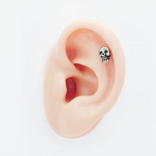 Серьга 1,2 мм. Череп. C1812