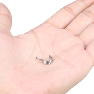 Кольцо сегментное 1,2 мм кликер тройное. Титан. HSEGTA016