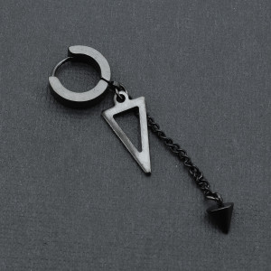 Серьга-кликер с подвеской Треугольник и шип. SK0208