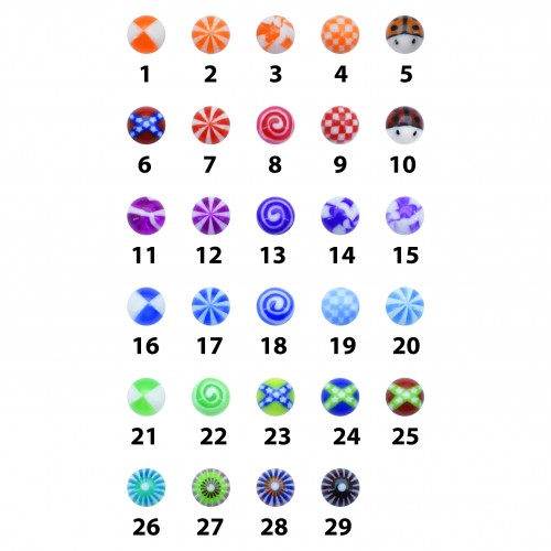 Шарик 1,6 мм, акрил 6 мм. XUVCOL6