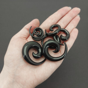 Растяжки акриловые. Набор. Спираль, чёрная. Set-EAR858/3