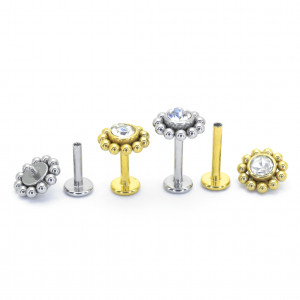 Интернал-лабрета 1,2 мм с кристаллом. IL2568