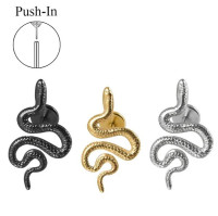 Лабрета 0,8 мм Push-in (без резьбы). Змея. IL6331