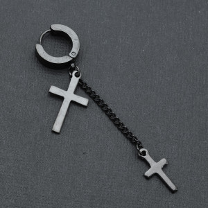 Серьга-кликер с подвеской Кресты. SK0213