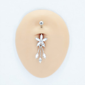 Украшение для пирсинга пупка. Цветок. MCDZ6634