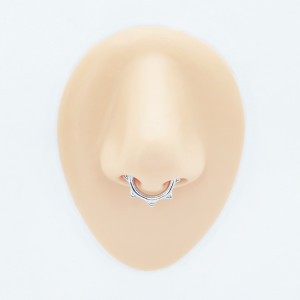 Клипса для имитации пирсинга носа, черный никель. SEPR1158