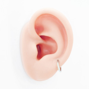 Кольцо сегментное 1,2 мм кликер с опалом. Титан. HSEGTAS017