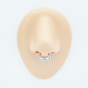 Клипса для имитации пирсинга носа, черный никель. SEPR1157