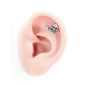 Интернал-лабрета 1,2 мм (набор). Череп с розой. LI2295