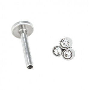 Интернал-лабрета 1,2 мм с кристаллами. IL7462