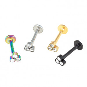 Интернал-лабрета 1,2 мм с кристаллами. IL7462