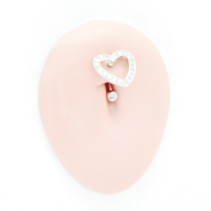 Украшение для пирсинга пупка. Сердце. MCDZ9654
