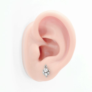 Интернал-лабрета 1,2 мм. Титан. Кристаллы. ILT3884