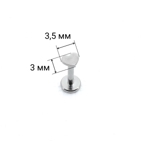 Интернал-лабрета 1,2 мм. Титан. Сердце. ILT1156