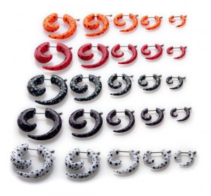 Имитация растяжки. Спираль, звезды. EAR4865