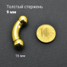 Интернал-банан 9 мм для пирсинга Принц Альберт, золотое титановое анодирование. BNPBG0C