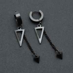 Серьги-кликеры с подвеской Треугольник и шип. Пара. SK0208-2