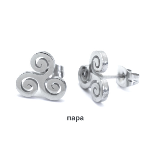 Серьги-гвоздики. Пара. Триксель. SE2938-2