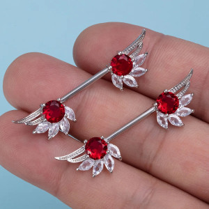 Украшение для пирсинга соска. Крылья. SNP6282