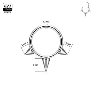 Кольцо сегментное 1,2 мм кликер. Титан. HSEG5753