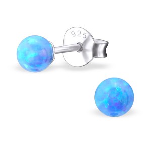 Серьга-гвоздик. Шарик-опал. ES-23611