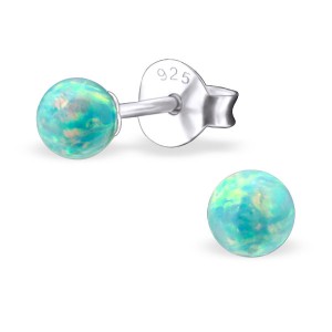 Серьга-гвоздик. Шарик-опал. ES-23611