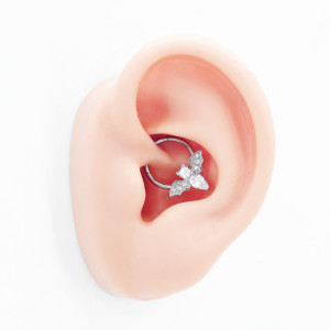 Кольцо сегментное 1,2 мм кликер. Летучая мышь. Титан. HSEG7685