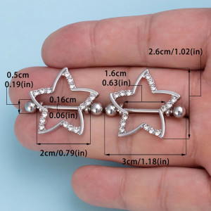 Украшение для пирсинга соска. Звездочка. SNPD4963