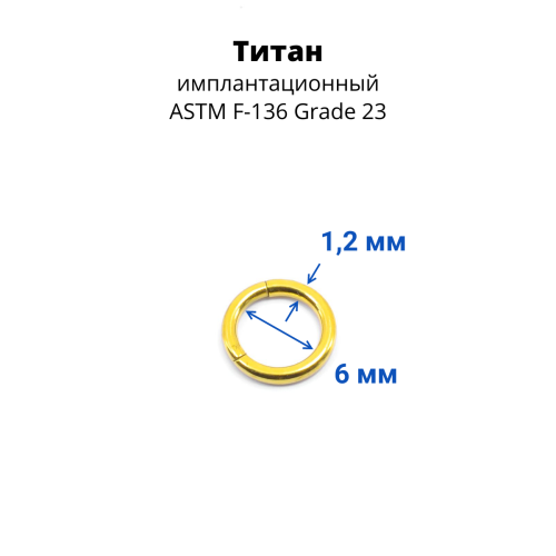 Кольцо сегментное 1,2 мм кликер. Титан. HSEGTA16
