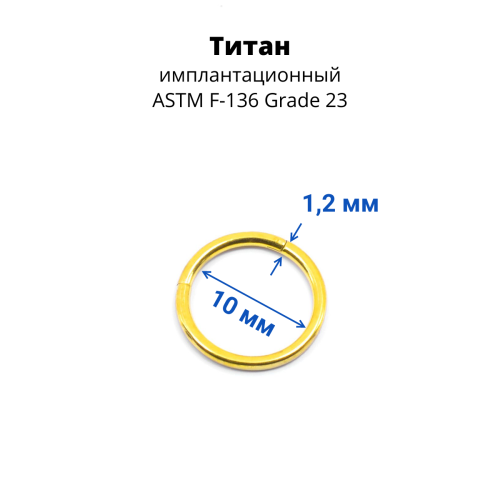 Кольцо сегментное 1,2 мм кликер. Титан. HSEGTA16