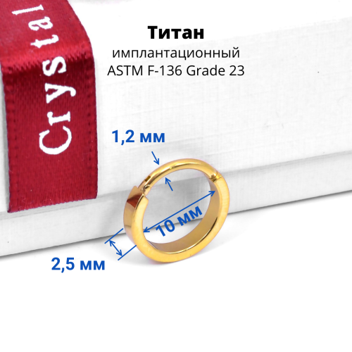 Серьга-кликер 2,5 мм. Титан. SKT2573