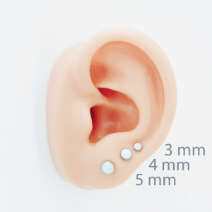 Интернал-лабрета 1,2 мм. Титан, вставка - опал. LBICST7332