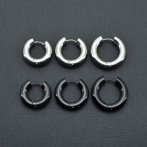 Серьги-кликеры 5 мм, титановое покрытие. Пара. SK0345-2