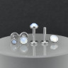 Интернал-лабрета 1,2 мм. Кристалл Opal. IL0419