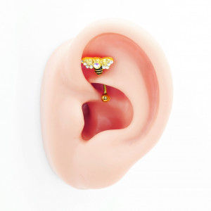 Микробанан 1,2 мм, золотое титановое покрытие. Пчела. BNE1073