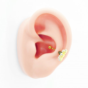 Микробанан 1,2 мм, золотое титановое покрытие. Пчела. BNE1073