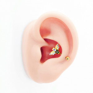 Микробанан 1,2 мм, золотое титановое покрытие. Пчела. BNE1073