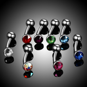 Интернал-микробанан 1,6 мм с кристаллом. Титан. IBNEC14T