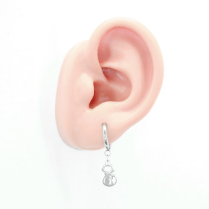 Серьга-кликер с подвеской Котик. SK0703