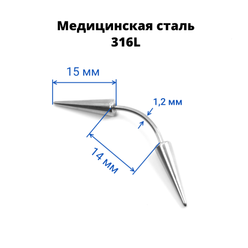 Микробанан 1,2 мм. Конусы 4х15 мм. BNE16-415