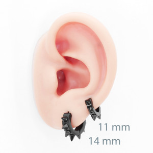 Серьга-кликер, шипы. Титановое покрытие. SK0397