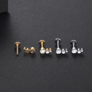 Интернал-лабрета 1,2 мм. Титан. Кристаллы. ILT4256