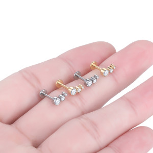 Интернал-лабрета 1,2 мм. Титан. Кристаллы. ILT4256