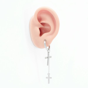 Серьги-кликеры с подвеской Кресты. Пара. SK0244-2