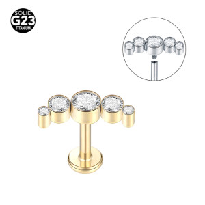 Интернал-лабрета 1,2 мм. Титан. Кристаллы. ILT4257