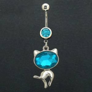 Украшение для пирсинга пупка. Кошка. MCD639